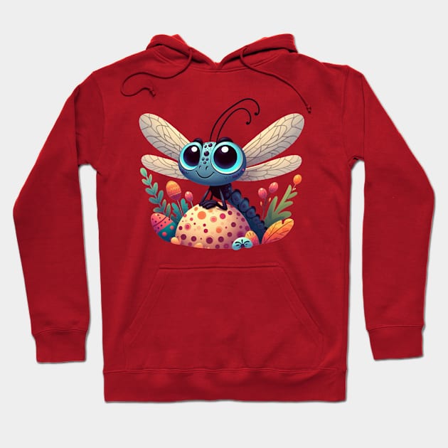 Cute Dragonfly Hoodie by Dmytro